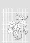 日本线描植物花卉矢量素材