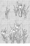 日本线描植物花卉矢量素材