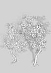 日本线描植物花卉矢量素材