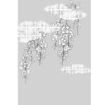 日本线描植物花卉矢量素材