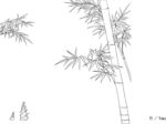 日本线描植物花卉矢量素材
