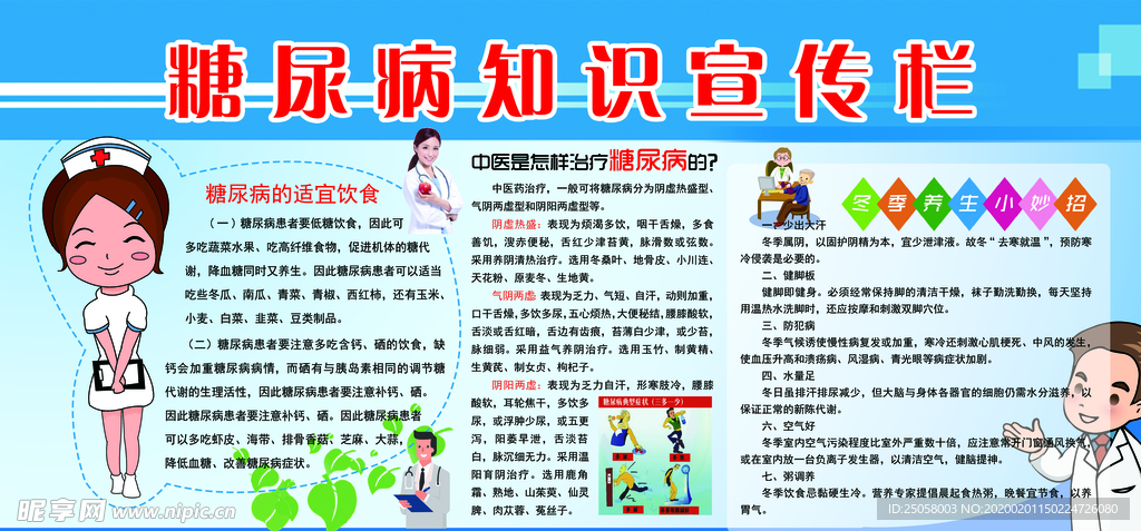 糖尿病知识宣传栏