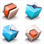 3D建模立体方体图标