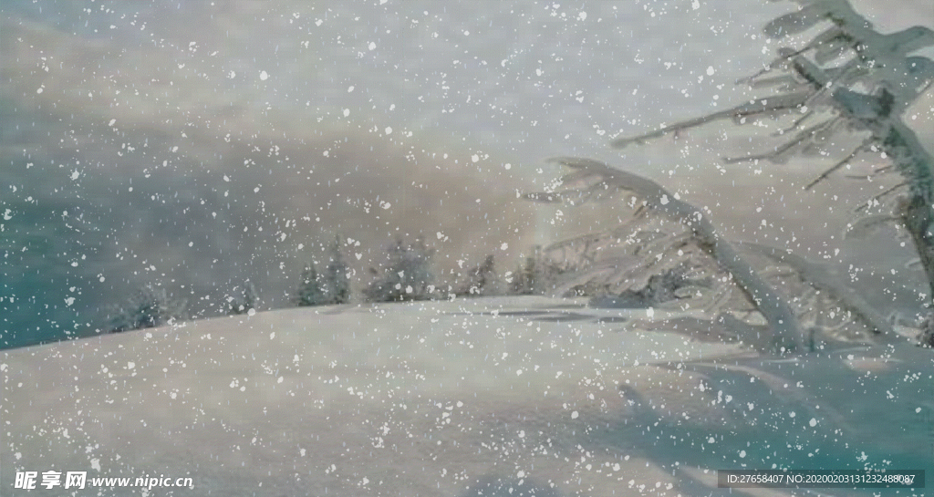 郊外雪景