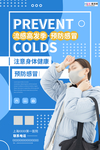 预防冠状肺炎流感病毒海报