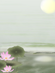 水墨荷花