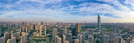 城市地标高楼群天际线全景长片