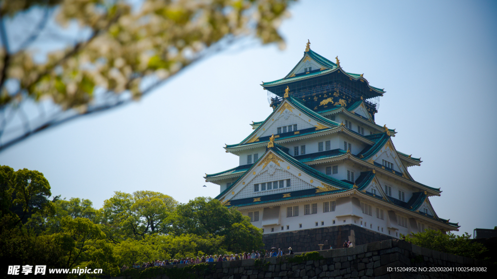 日本大阪城天守阁风貌