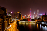上海城市地标建筑夜景