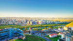 乌兰巴托城市夕阳