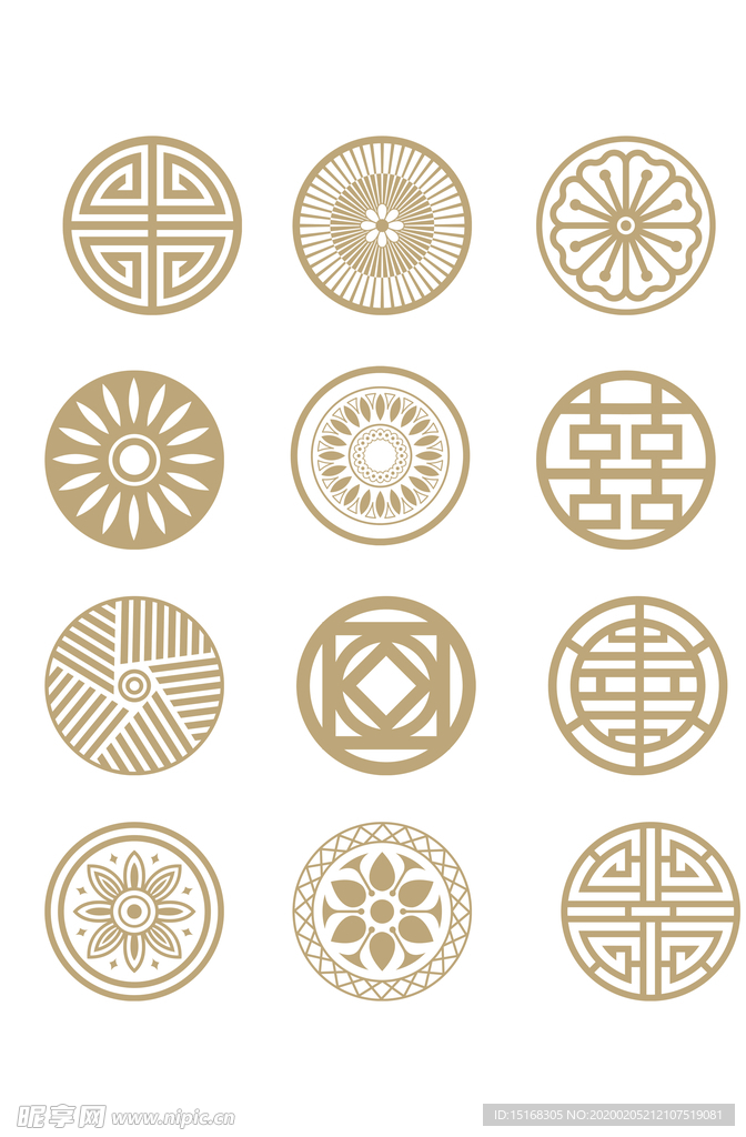 金色图案花纹