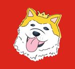 小狗 黄狗 动物头 吐舌头