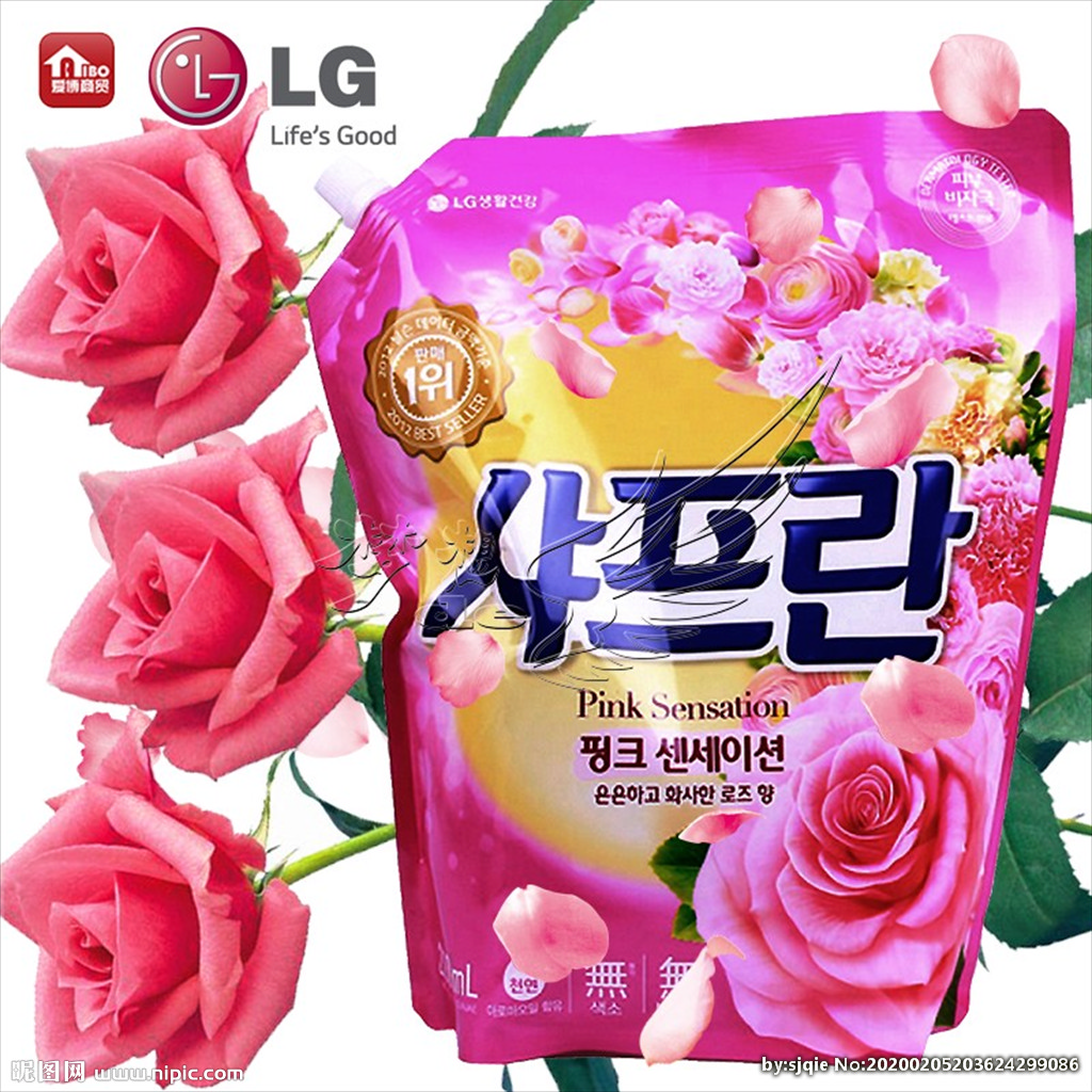 LG 衣物柔顺剂 玫瑰花 韩国
