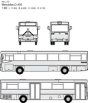 手绘客运汽车
