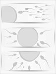 生物学蝌蚪 卵子 精子剪影图