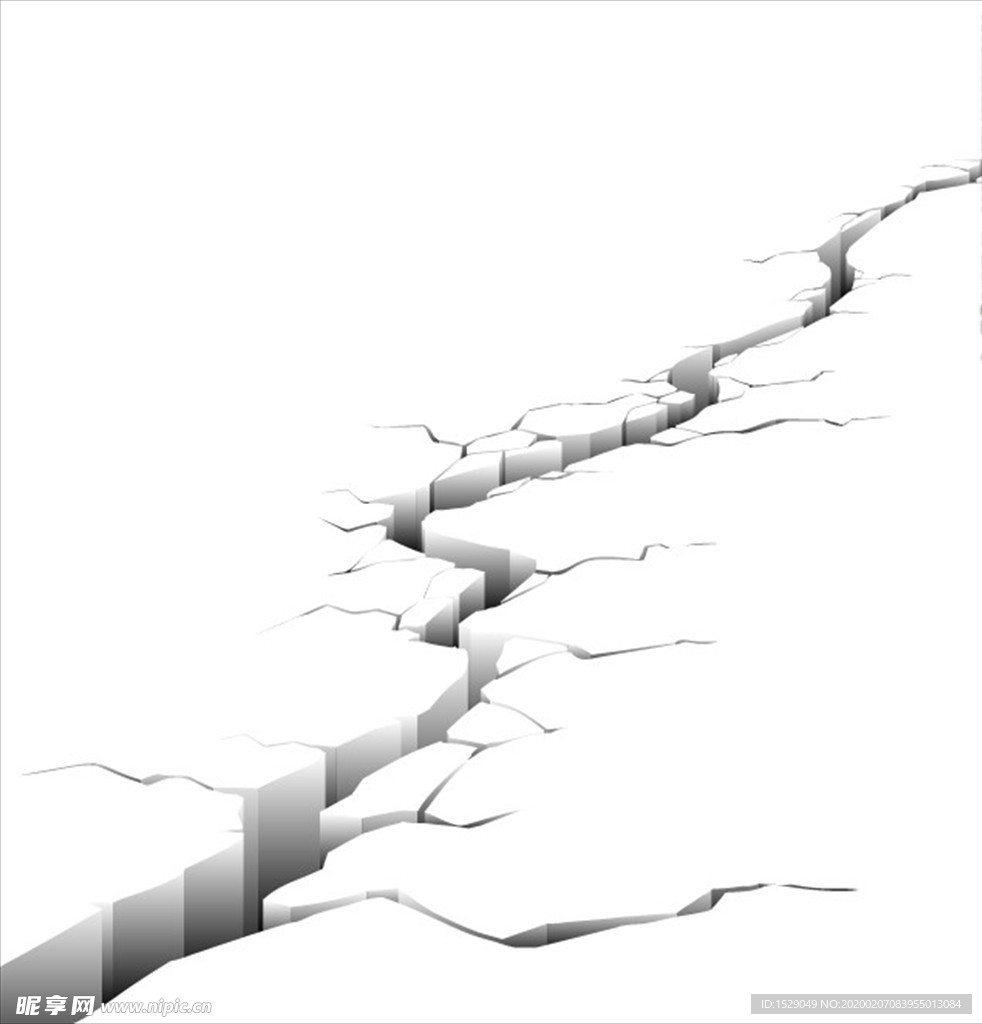 3D裂纹墙面