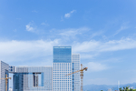 蓝天白云现代城市建筑素材