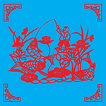 钓鱼剪纸