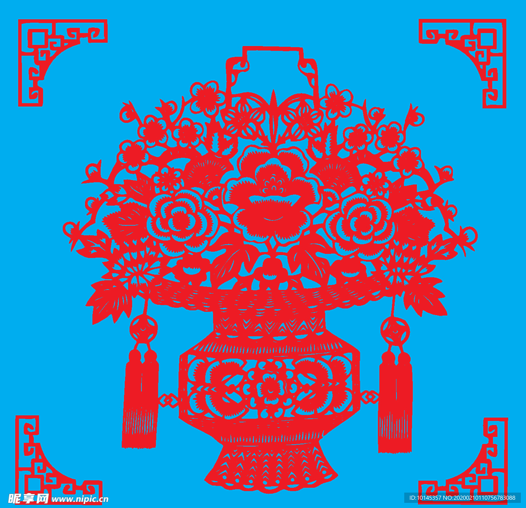 花篮剪纸
