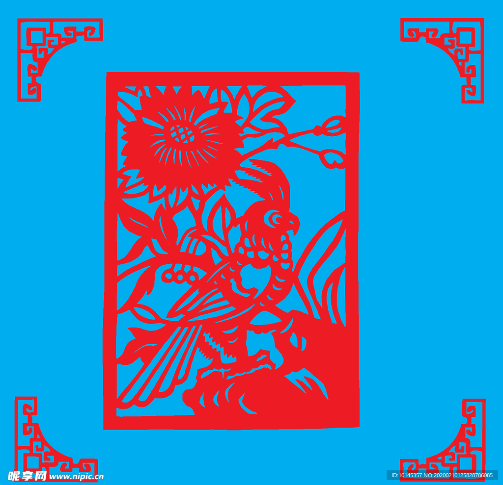 花鸟剪纸