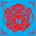 猴子剪纸