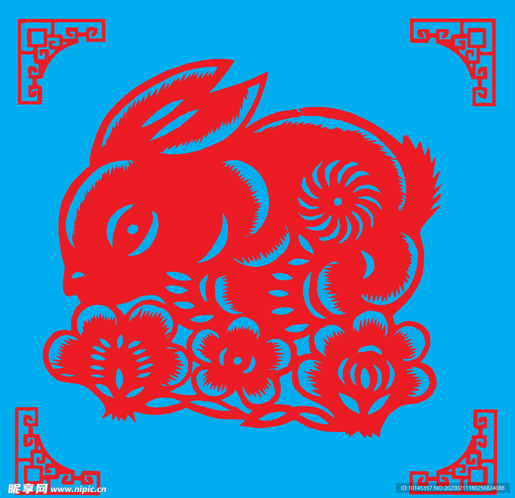 兔子剪纸