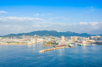 日本长崎佐世保市海港城市风光
