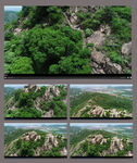 航拍天池山莲花峰怪石风景
