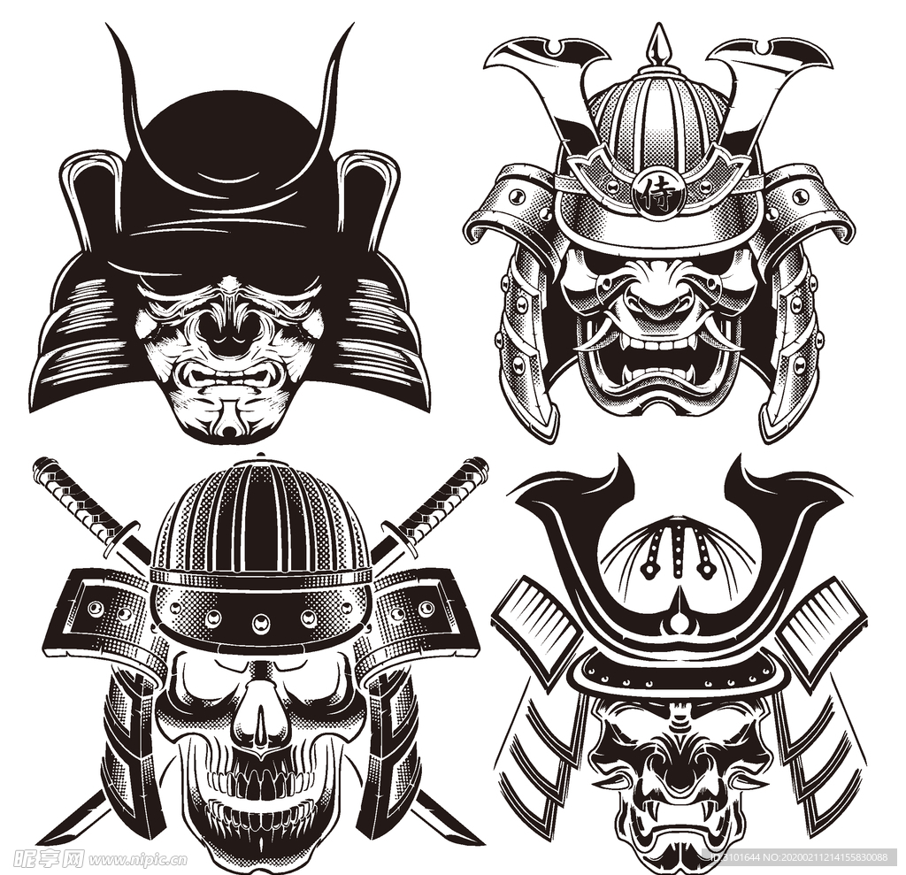 日本武士面具