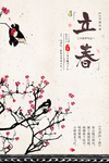 淡雅立春海报