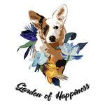 柯基犬动物T恤印花图案