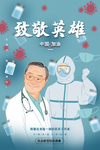 预防冠状肺炎流感病毒海报