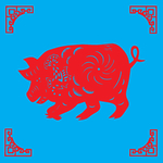 猪剪纸