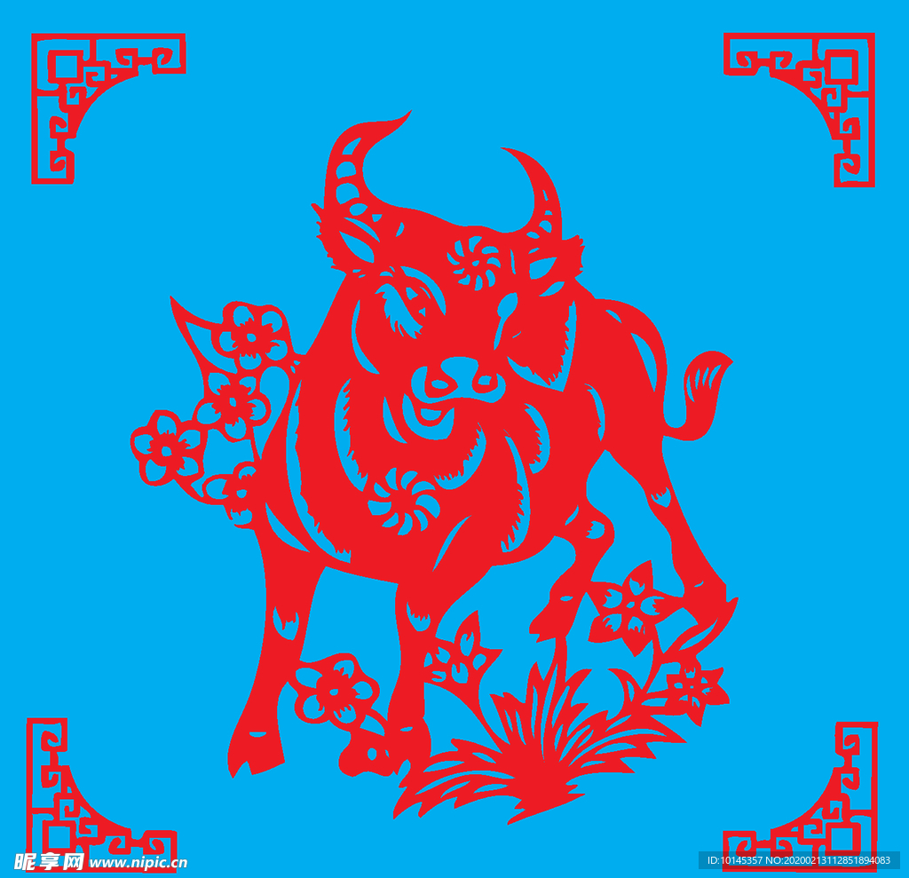 牛剪纸