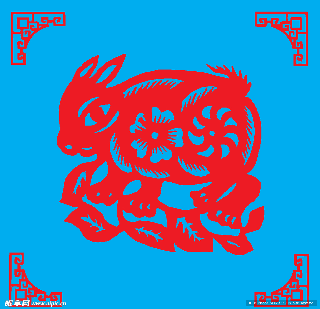 兔子剪纸