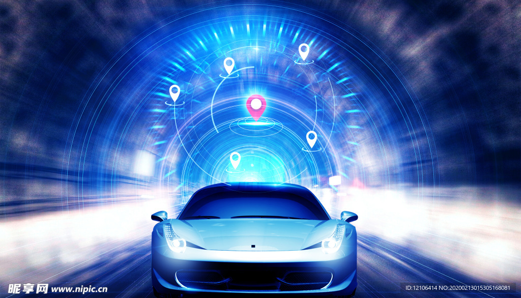 科技汽车背景banner