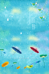 手绘下雨图