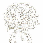 Q版少女线稿
