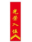 光荣入伍胸花飘带矢量文件