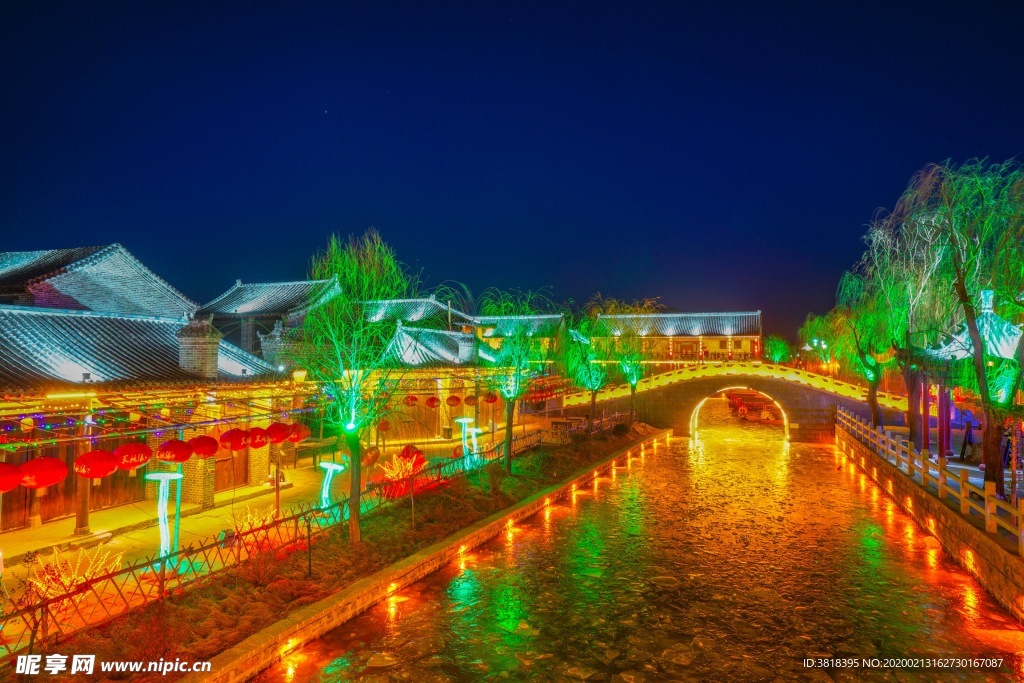 魏集古村落 古镇旅游夜景