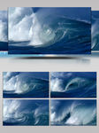 大海海浪浪花汹涌澎湃