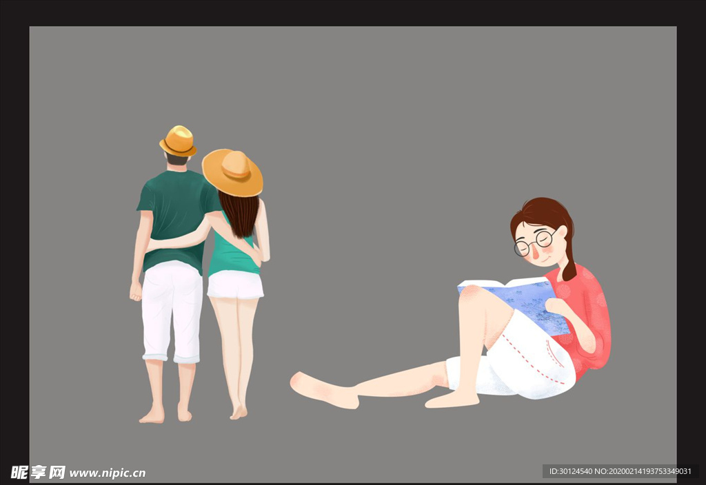 手绘人物插画