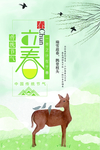 淡雅立春清新海报
