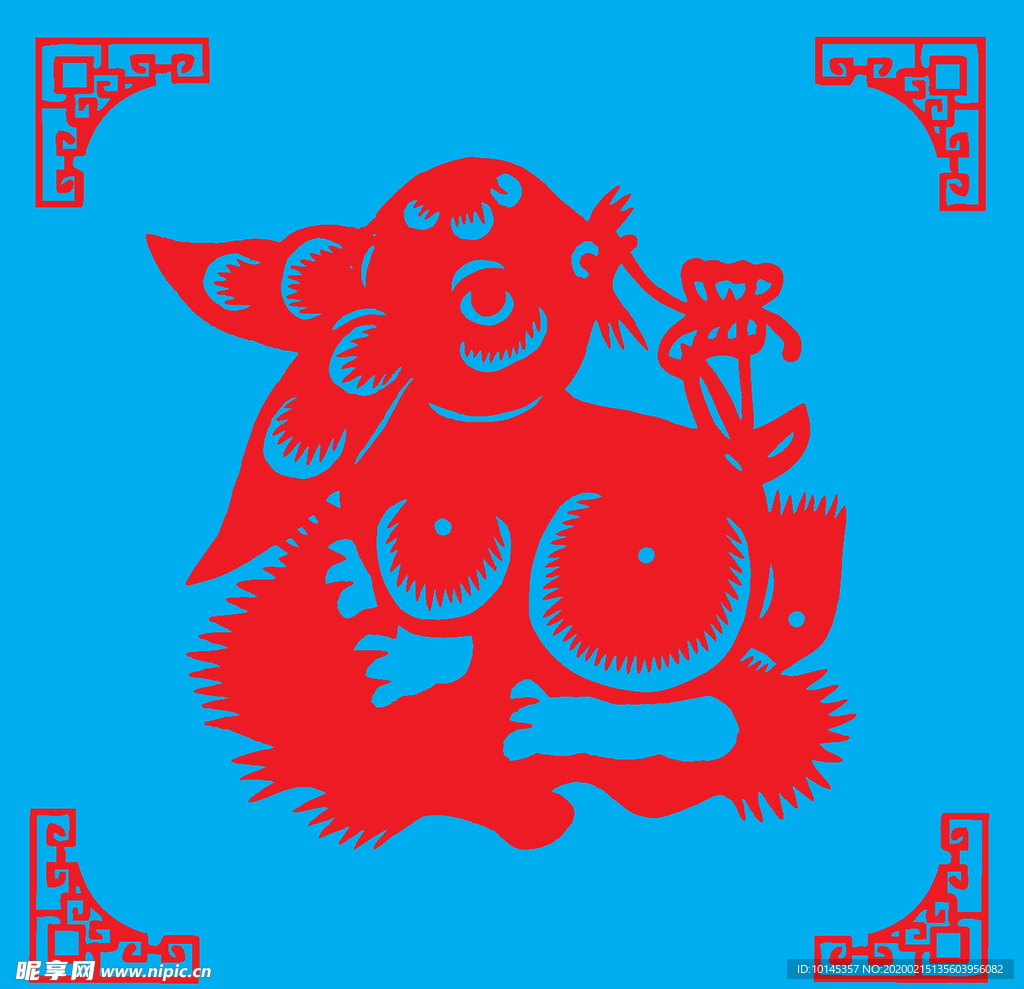 兔子剪纸