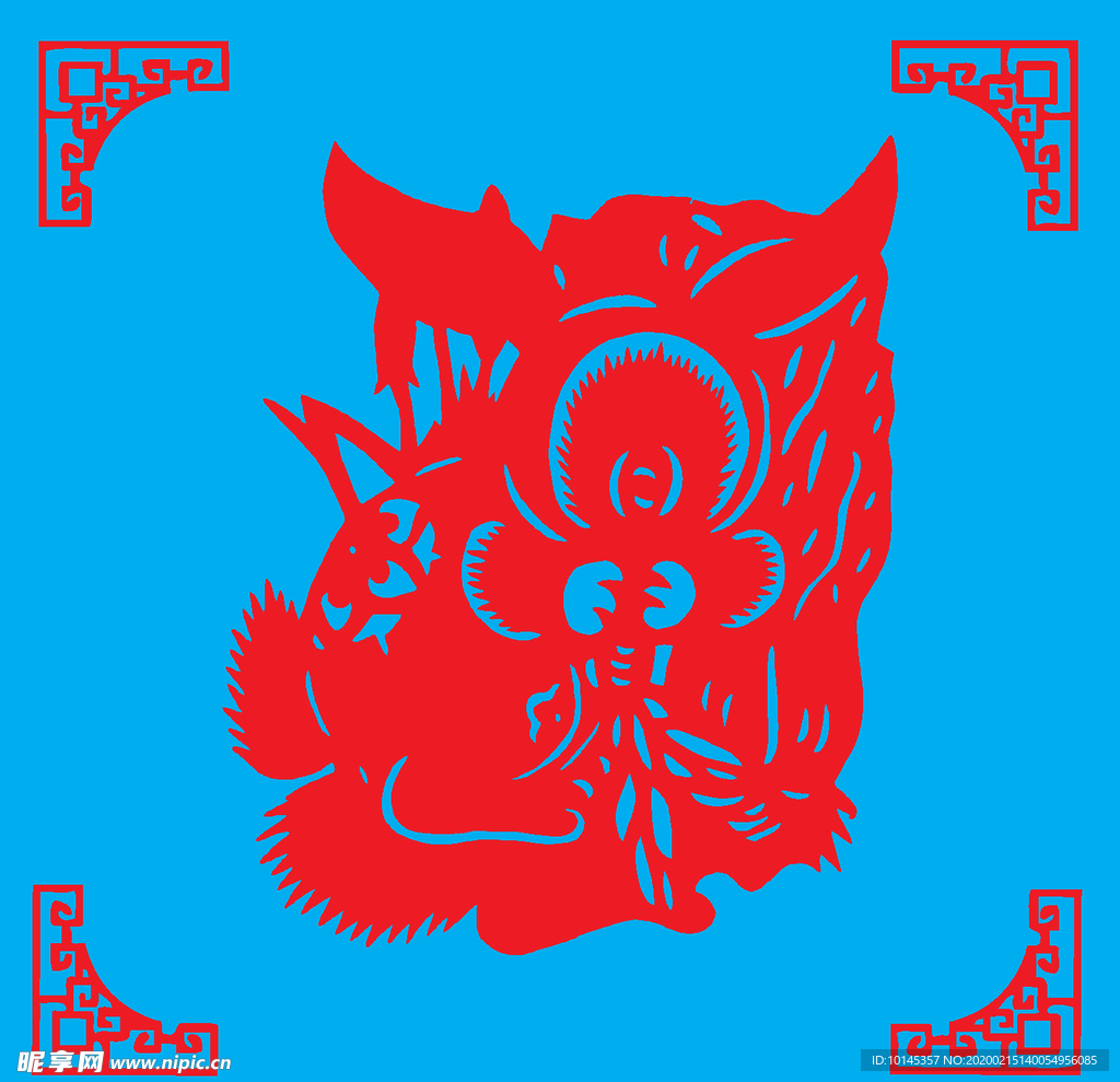 兔子剪纸