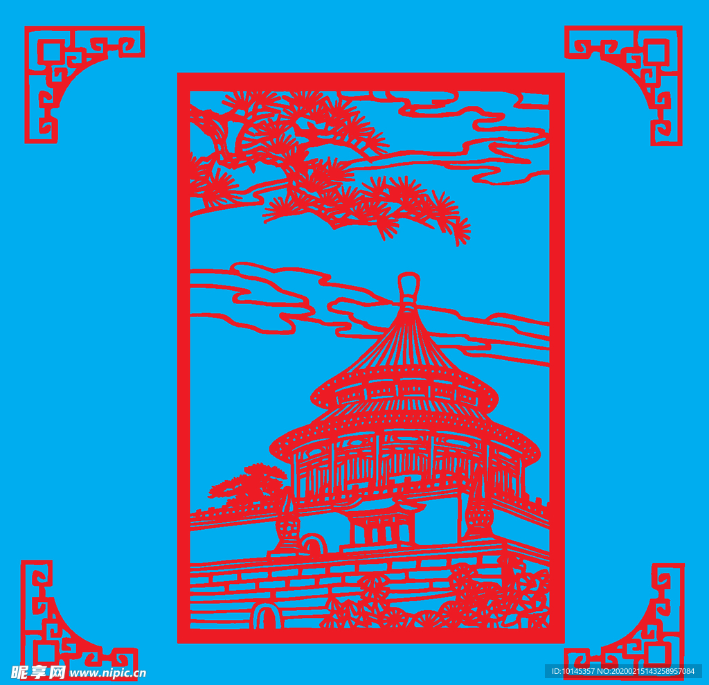 天坛剪纸
