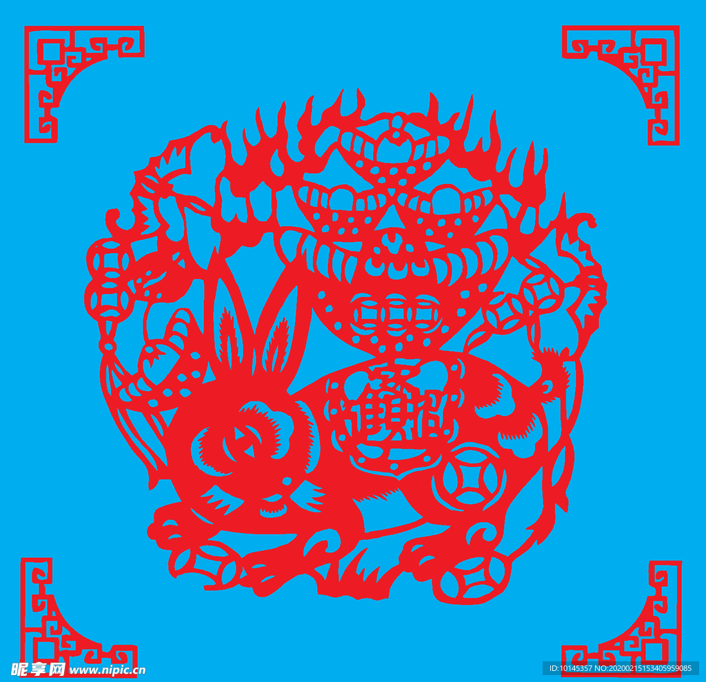 兔子剪纸