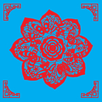 蝴蝶花卉剪纸