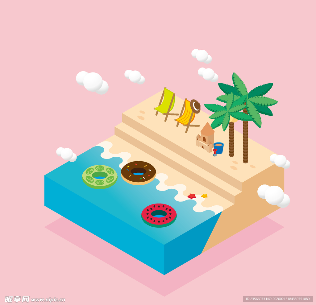 小清新卡通生活插画