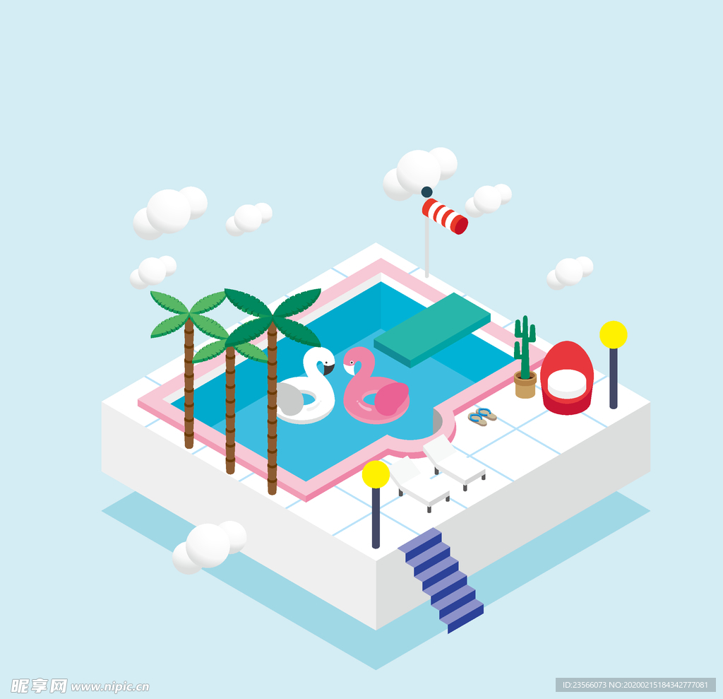 小清新卡通生活插画